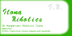 ilona miholics business card
